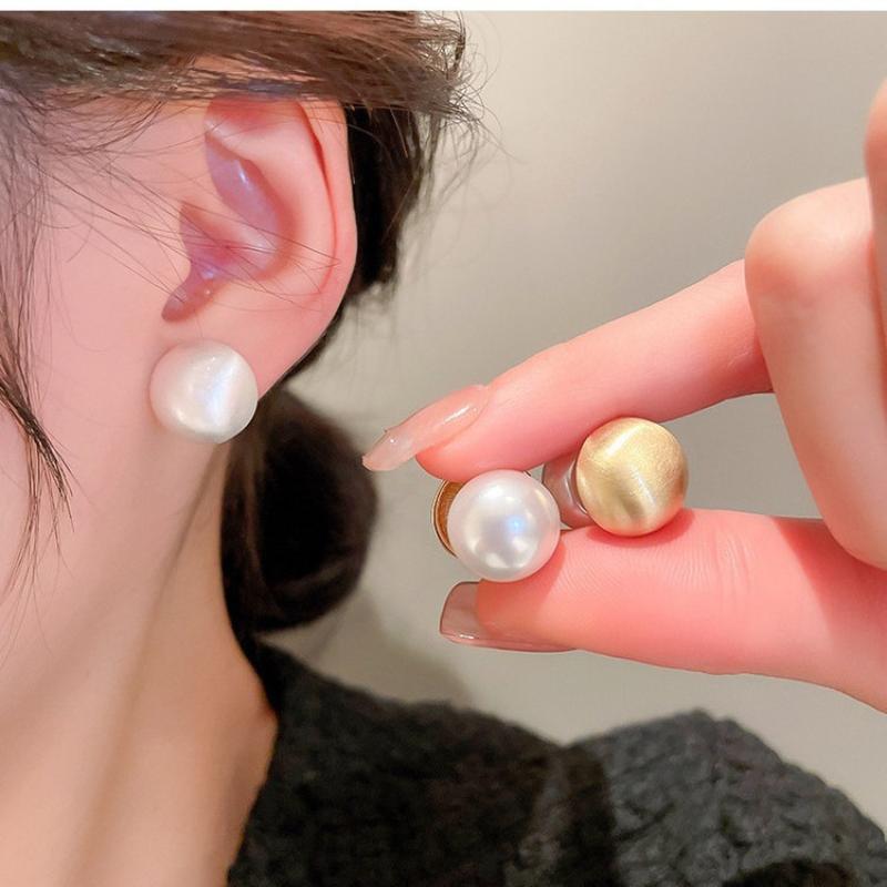 Street Fashion Earrings - Fashion Asymmetric Pearl Earrings Sweet Luxury