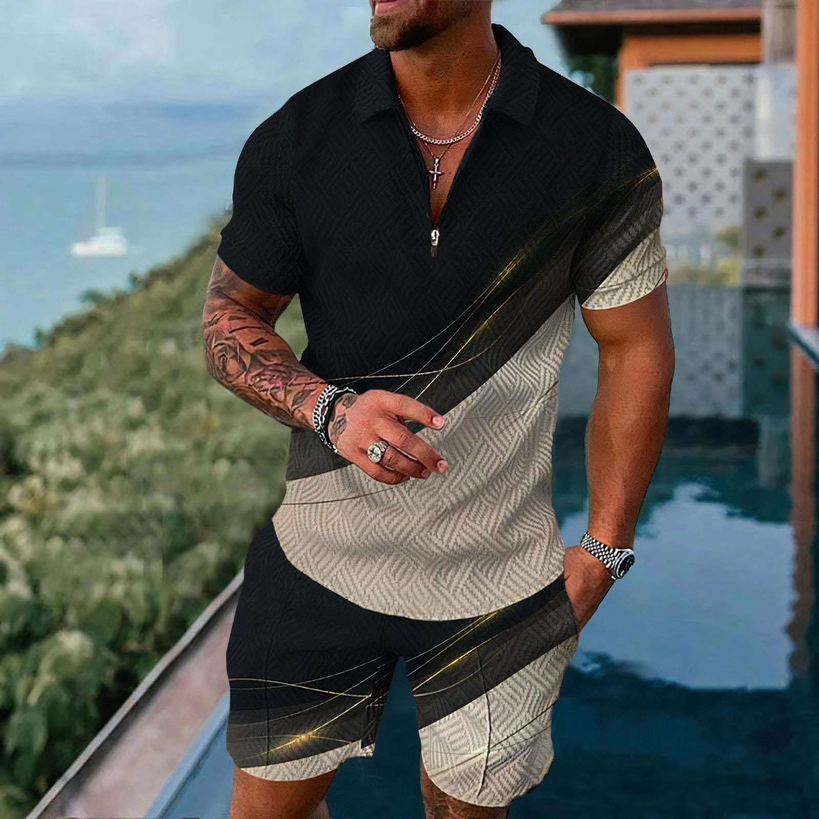Street Fashion Styles - Men's Polo Shirts Short Sleeve Sets
