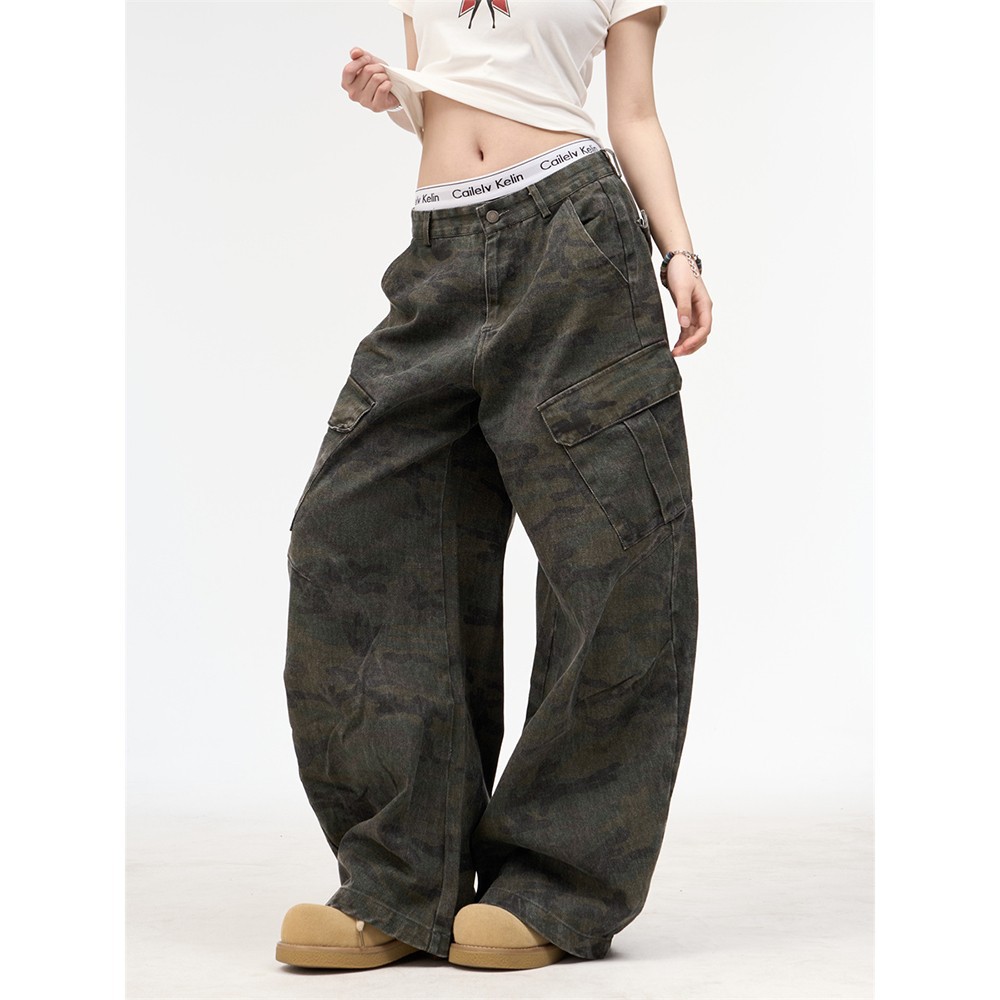 Street Fashion Styles - Camouflage Work Pants Unisex Cool Street
