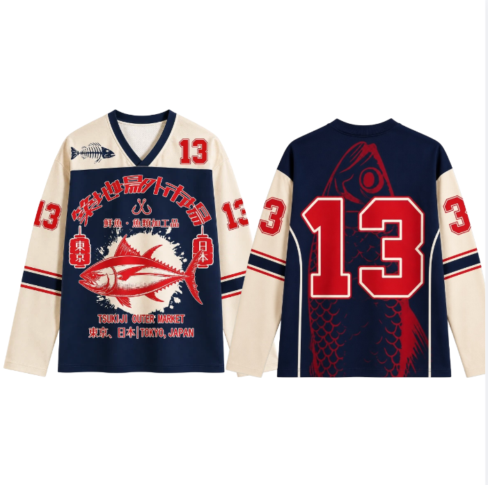 Street Fashion Male - Retro Japanese style 3D printed long