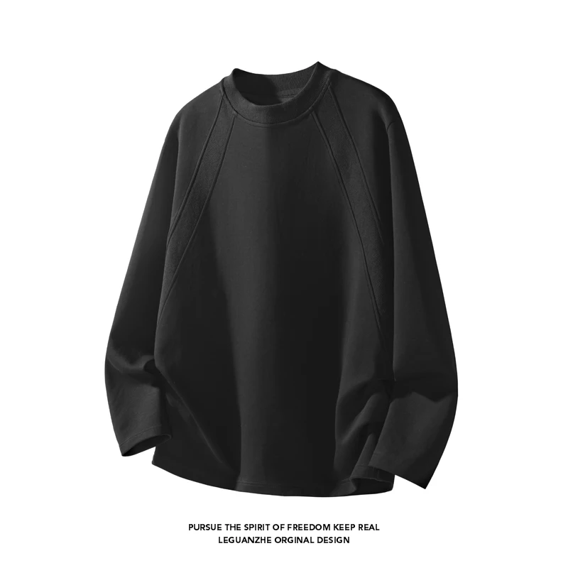 Street Fashion Styles - Men Fashion Raglan Seam Crew Neck