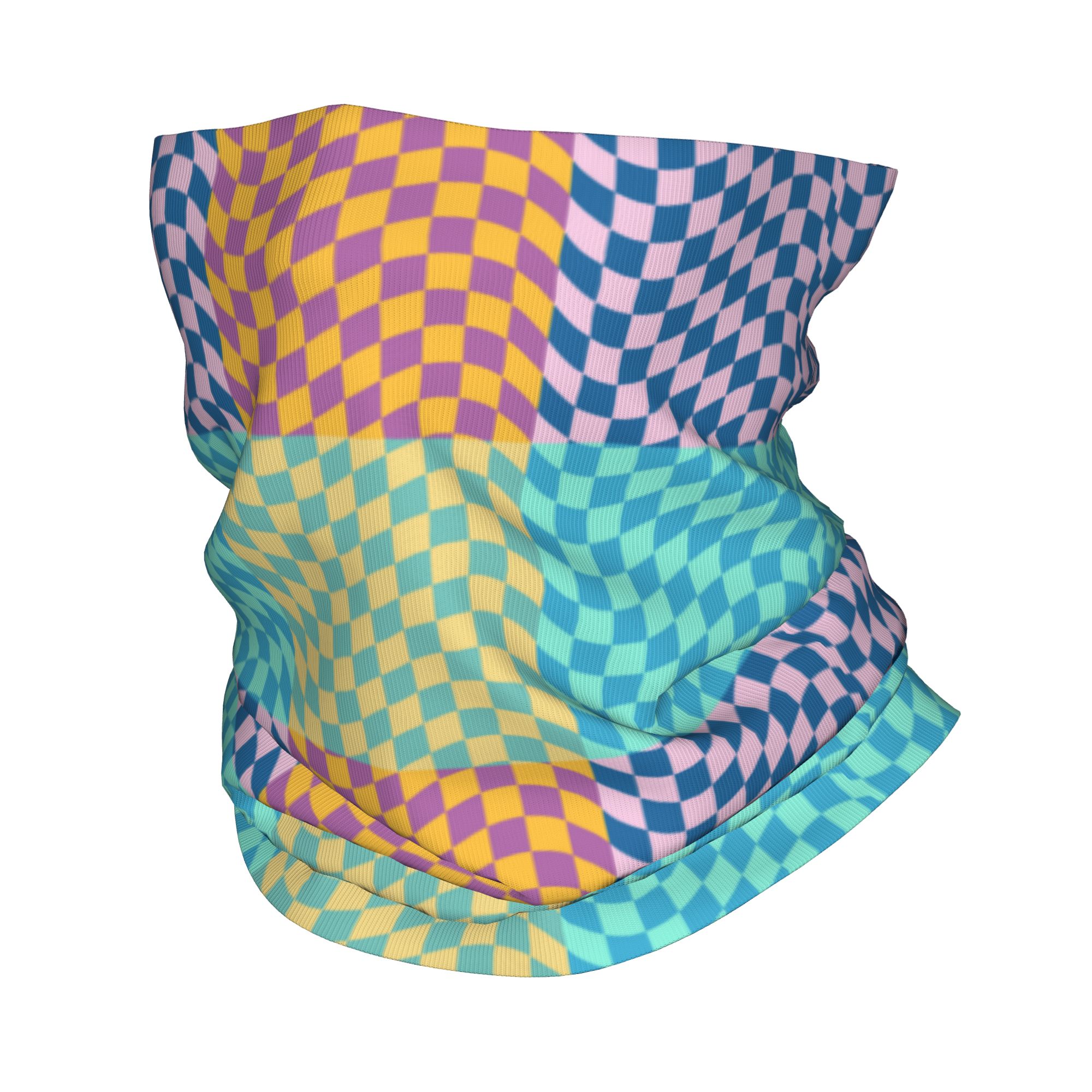 Balaclava Face Mask - Custom Colored Checkered Bandana Neck Gaiter