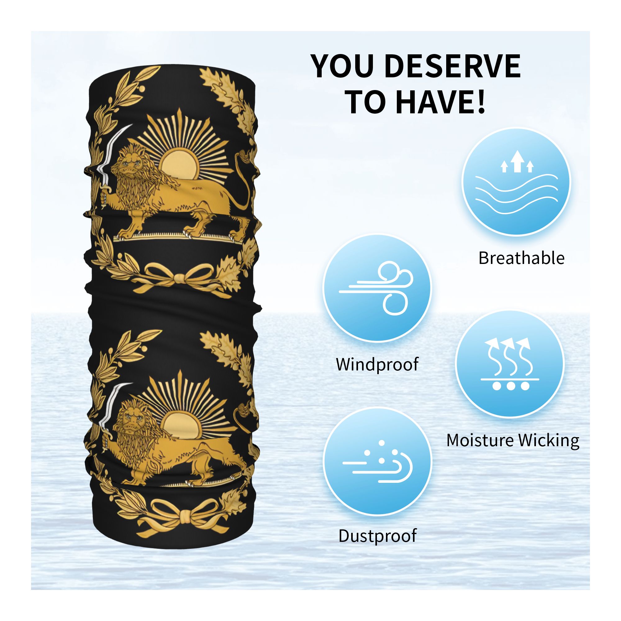 Lion and Sun Emblem of Persia  - Balaclava Face Mask ulasan dan harga