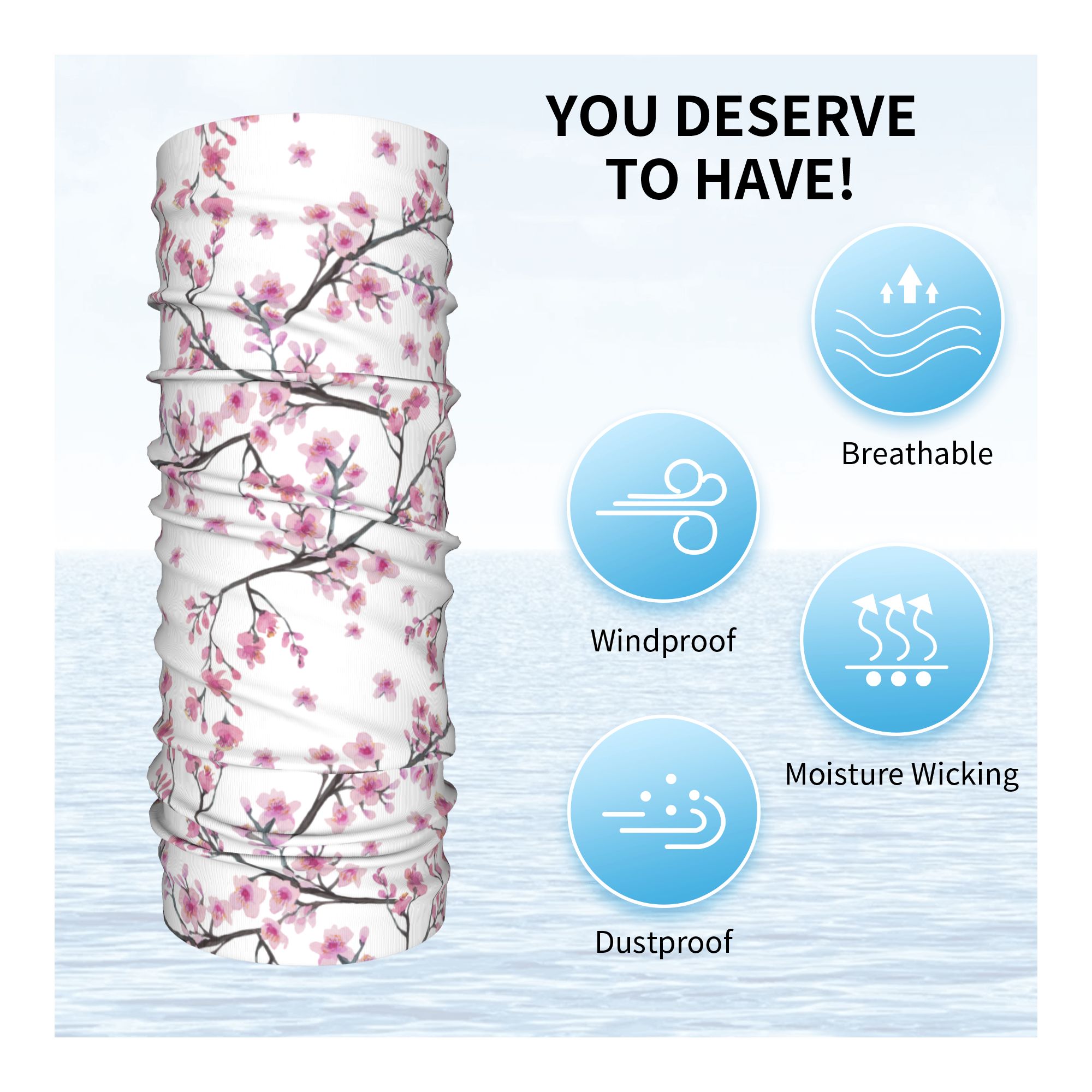 Japan Sakura Cherry Blossoms w - Balaclava Face Mask ulasan dan harga