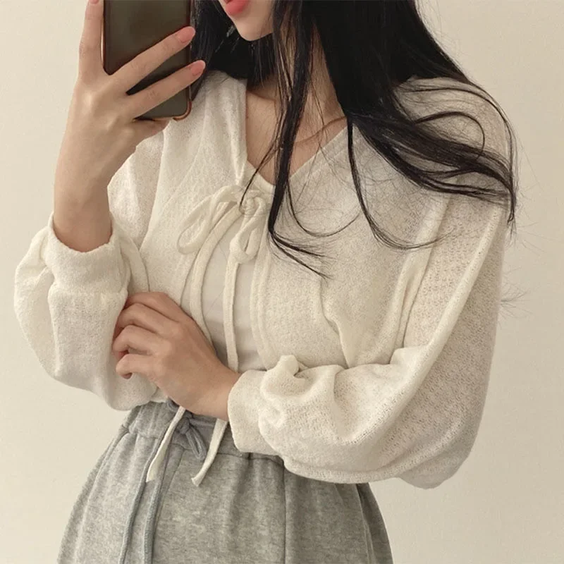 Summer Women Knitted Cardigan  - Korean Street Fashion Female ulasan dan harga