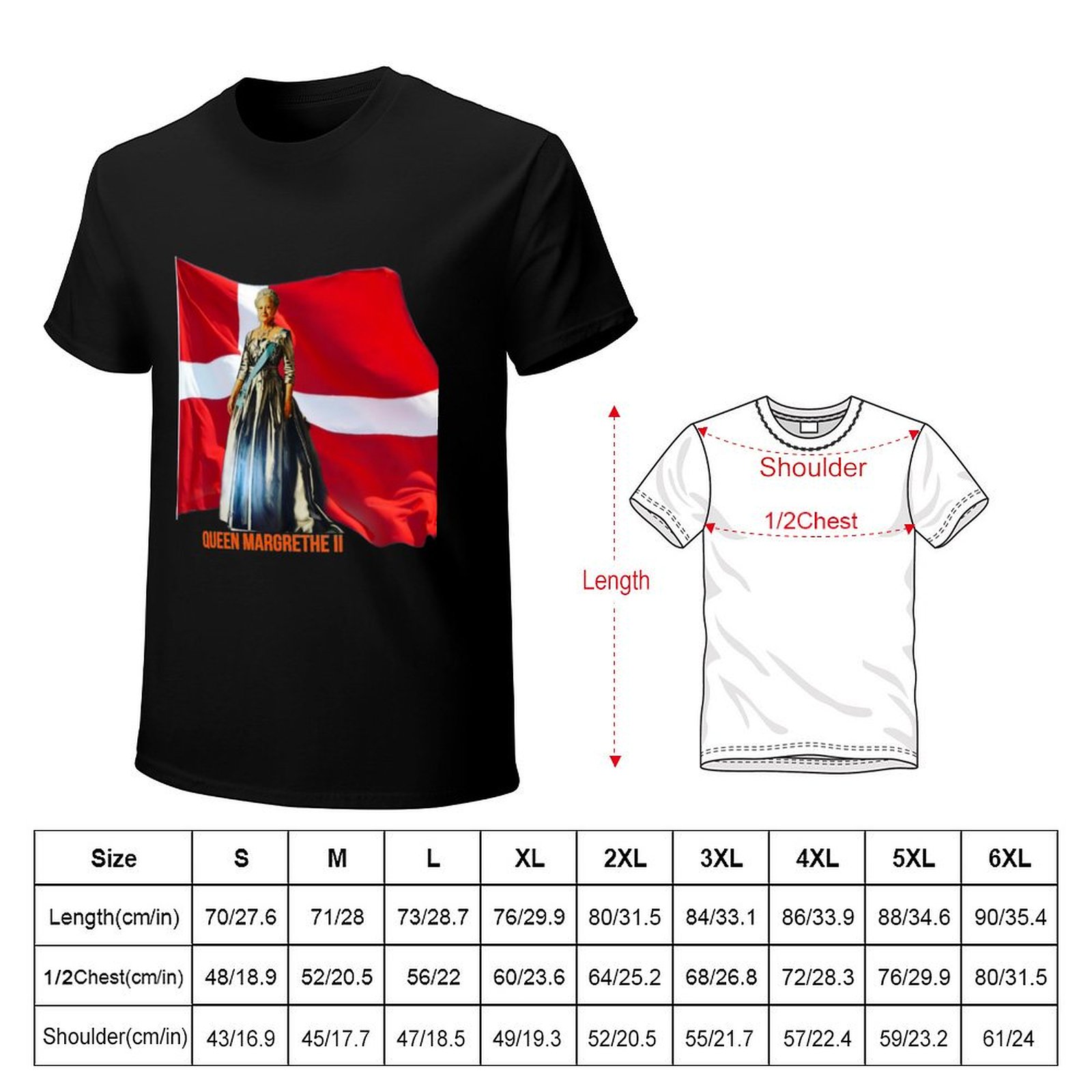 Queen Margrethe II T-Shirt Str - Queen Street Fashion ulasan dan harga