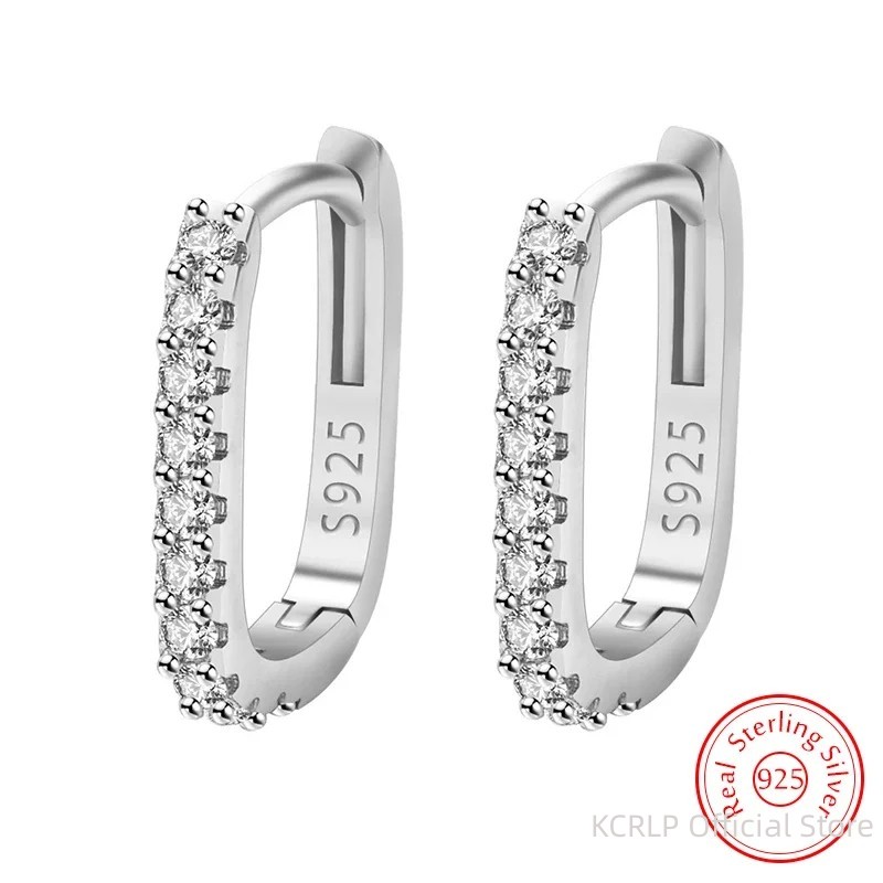 High-quality 925 Sterling Silv - Street Fashion Earrings ulasan dan harga