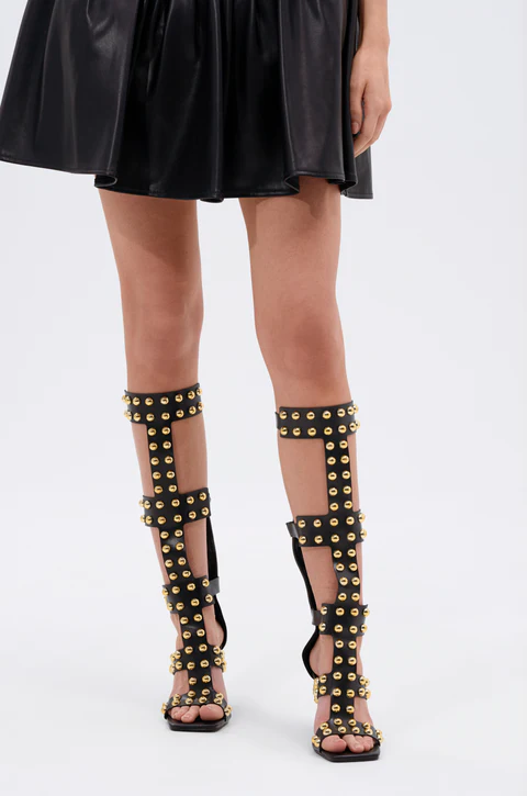 Women's Black Gladiator Sandal - Street Fashion Dress ulasan dan harga