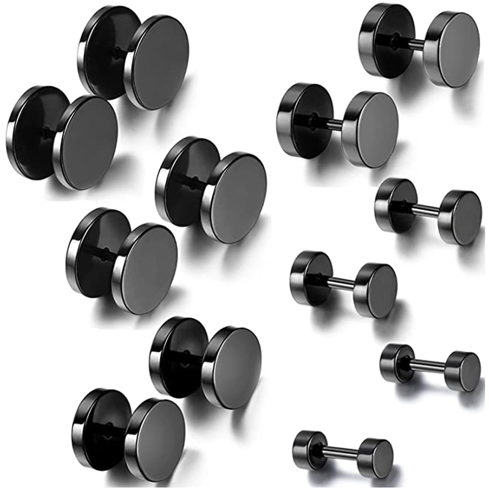 2 Piece Punk Stainless Steel S - Street Fashion Earrings ulasan dan harga