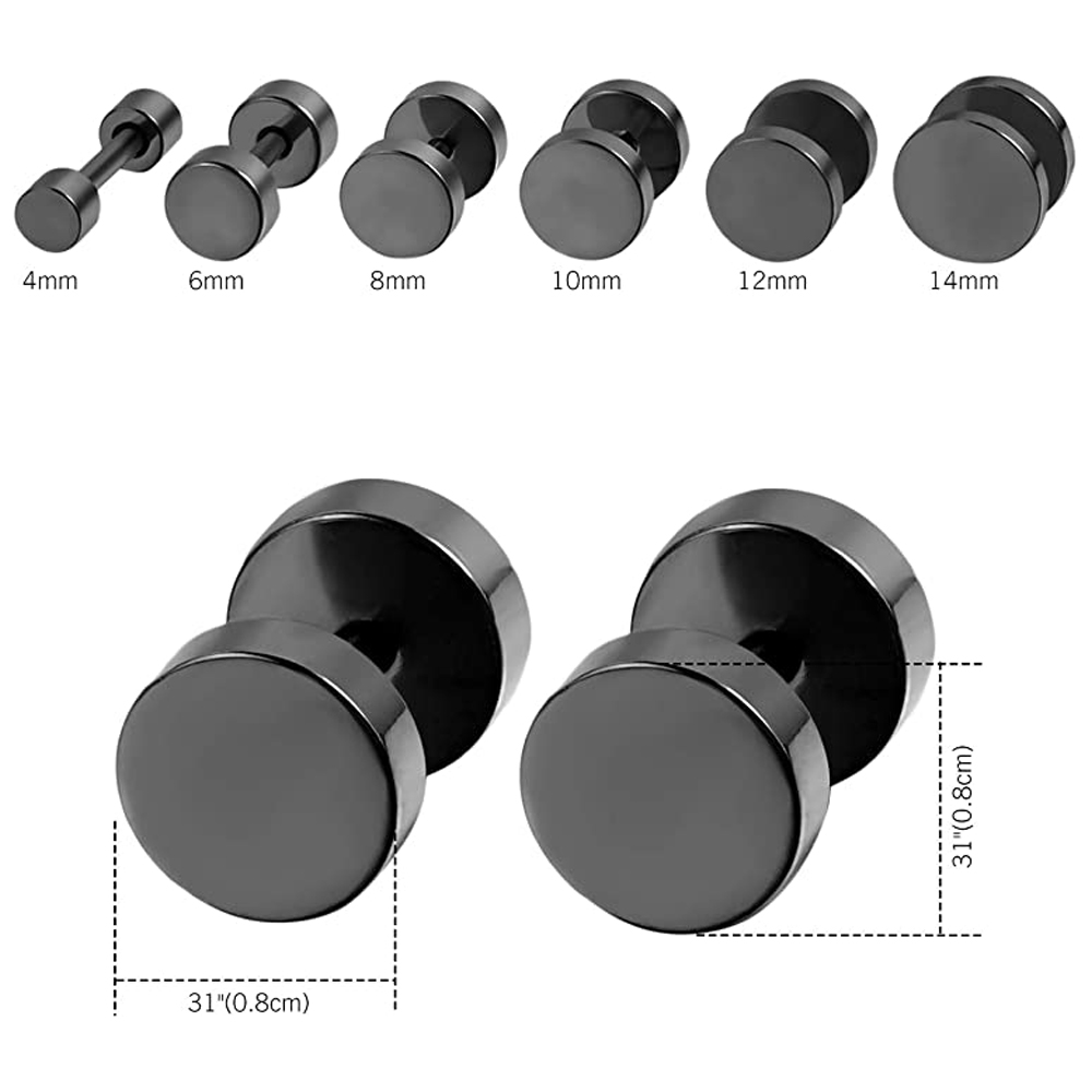 2 Piece Punk Stainless Steel S - Street Fashion Earrings ulasan dan harga
