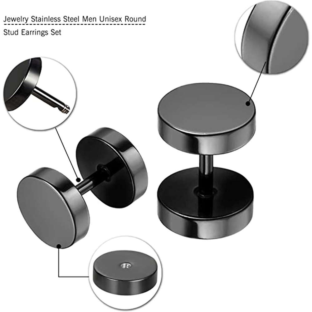 2 Piece Punk Stainless Steel S - Street Fashion Earrings ulasan dan harga