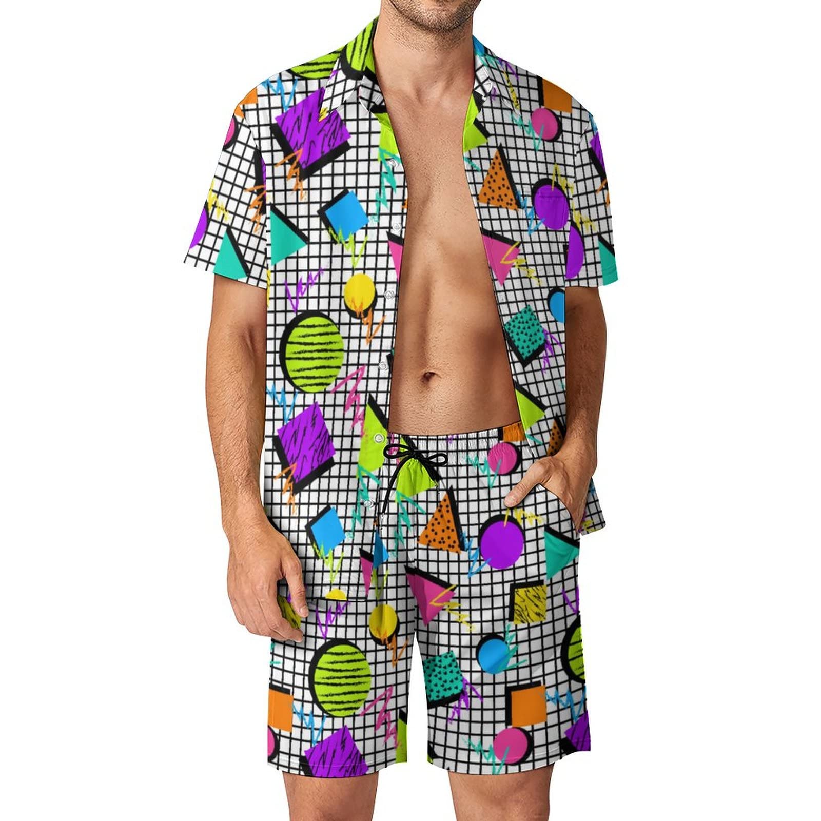 Summer Irregular Geometric 3D  - Street Fashion Male ulasan dan harga