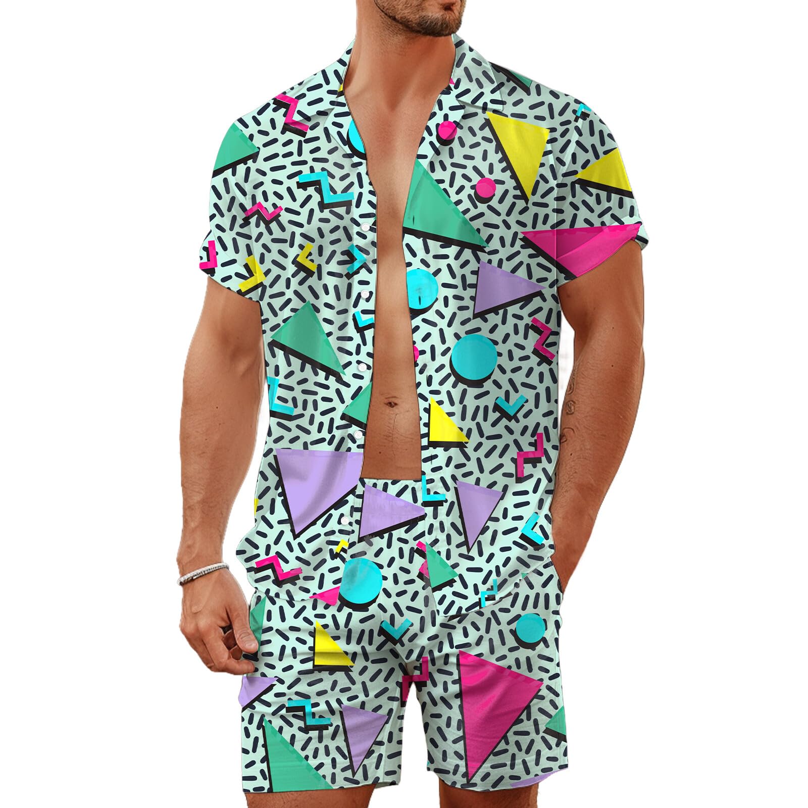 Summer Irregular Geometric 3D  - Street Fashion Male ulasan dan harga