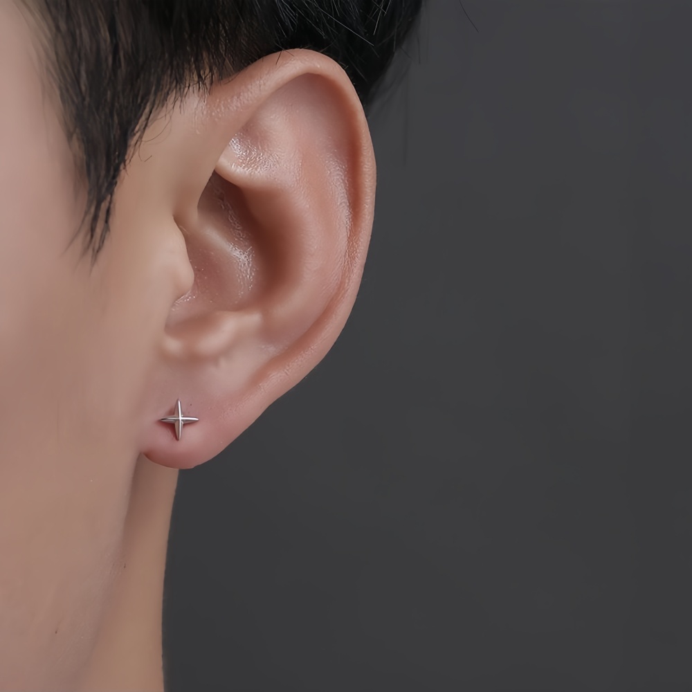 Simple Cross Stars Men Alloy S - Street Fashion Earrings ulasan dan harga