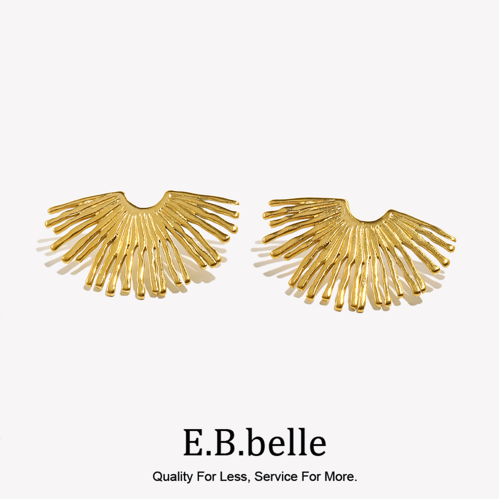 Street Exaggerated Ray Fan-sha - Street Fashion Earrings ulasan dan harga