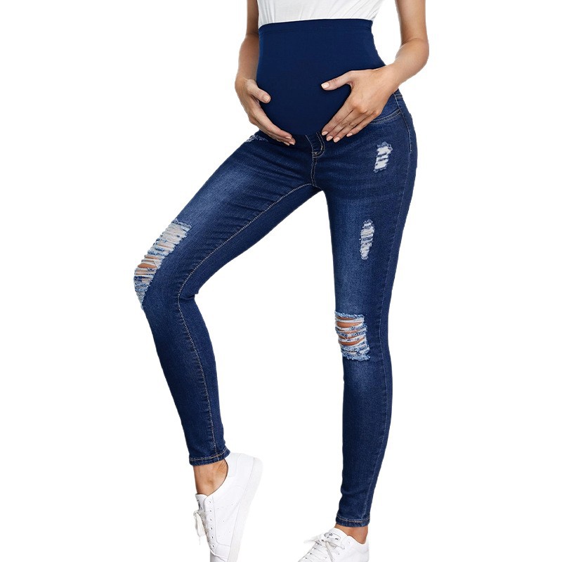 Belly Support High Waist Mater - Distressed Jean Rip ulasan dan harga