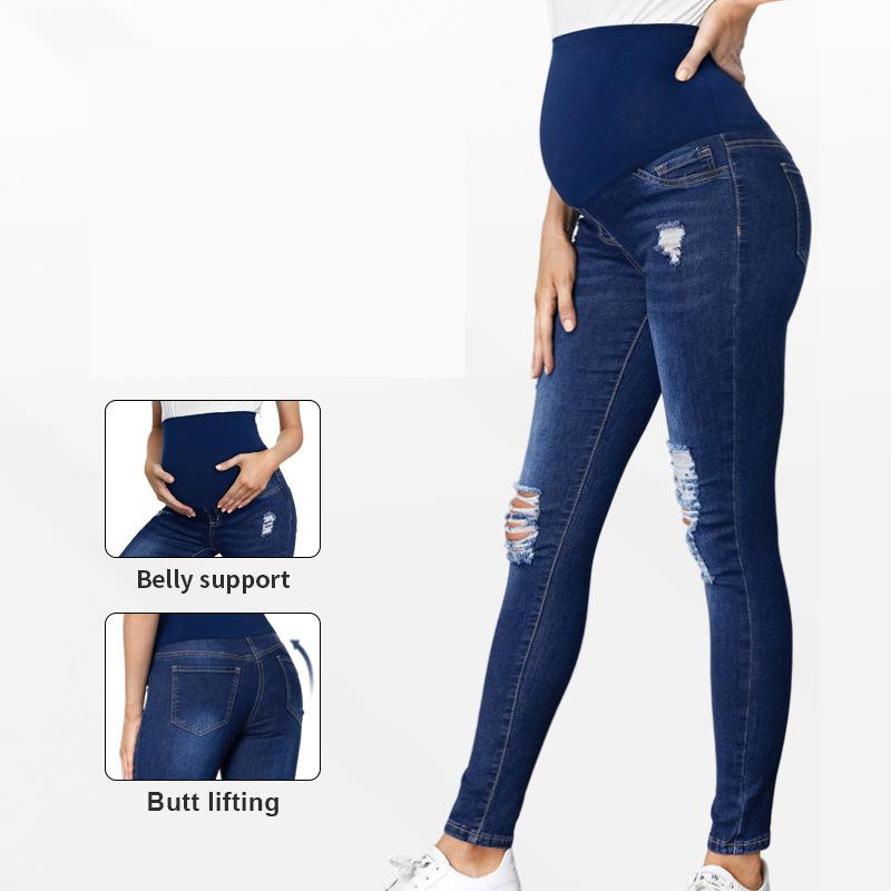 Belly Support High Waist Mater - Distressed Jean Rip ulasan dan harga