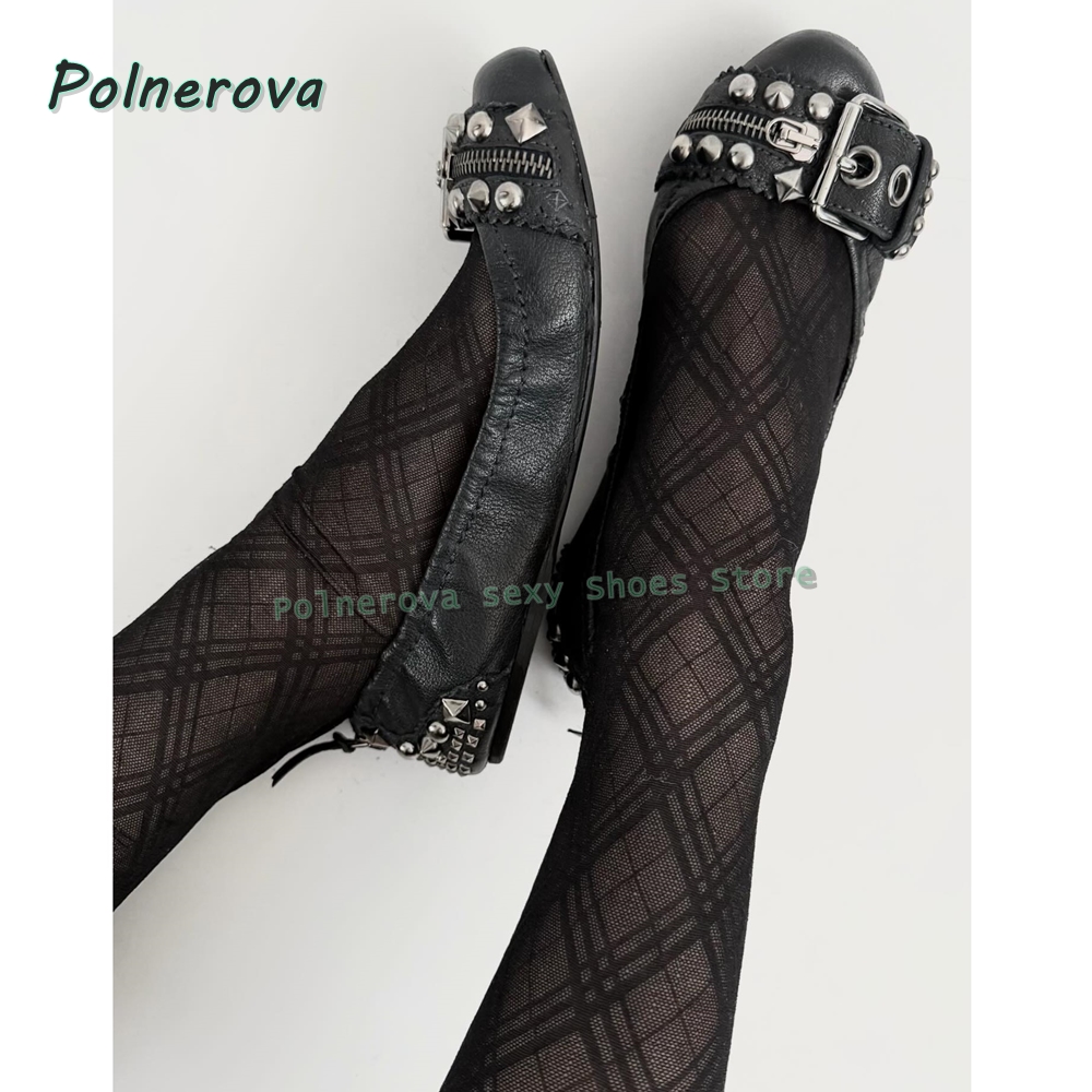 Rivet Belt Buckle Mary Jane Sh - Street Fashion Styles ulasan dan harga