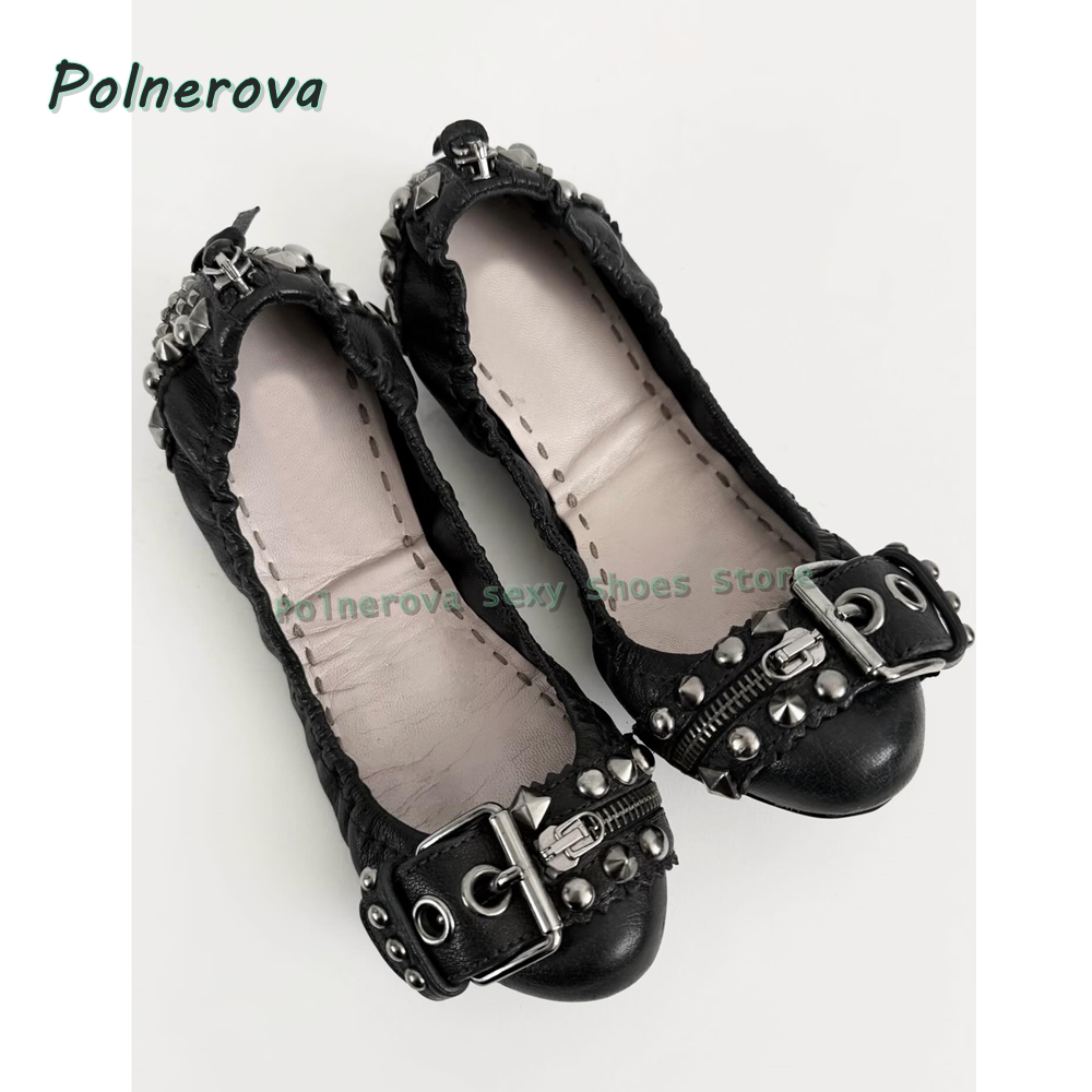 Rivet Belt Buckle Mary Jane Sh - Street Fashion Styles ulasan dan harga