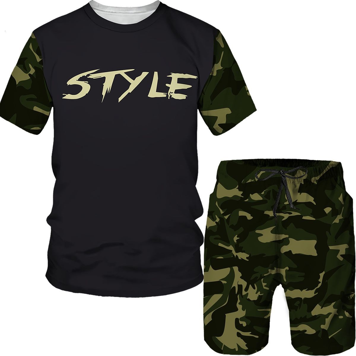 Camouflage Men's Suits Camo 3D - Street Fashion Male ulasan dan harga