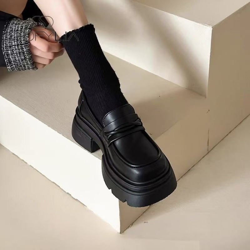 Women's Black Chunky Platform  - Street Fashion Styles ulasan dan harga