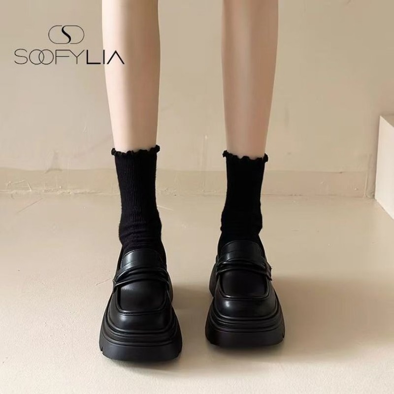 Women's Black Chunky Platform  - Street Fashion Styles ulasan dan harga