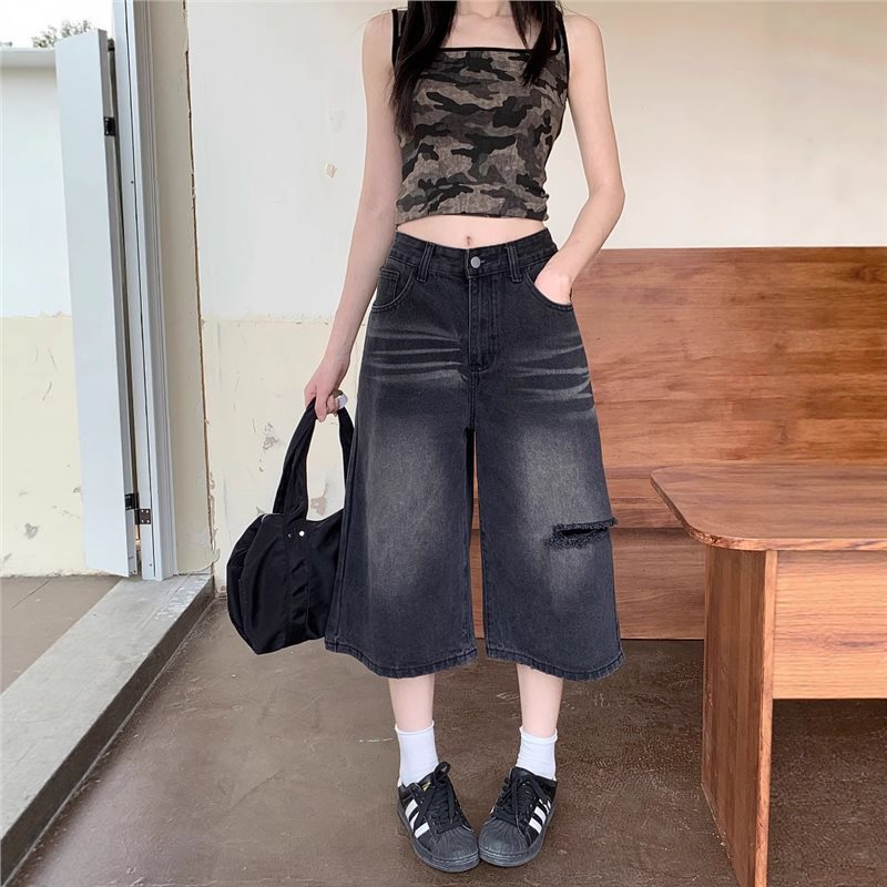 Hole Jeans Women Calf Length P - Distressed Jean Rip ulasan dan harga
