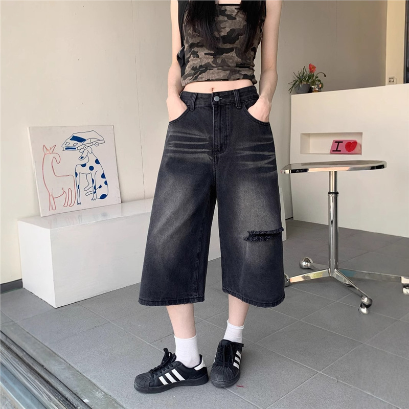 Hole Jeans Women Calf Length P - Distressed Jean Rip ulasan dan harga