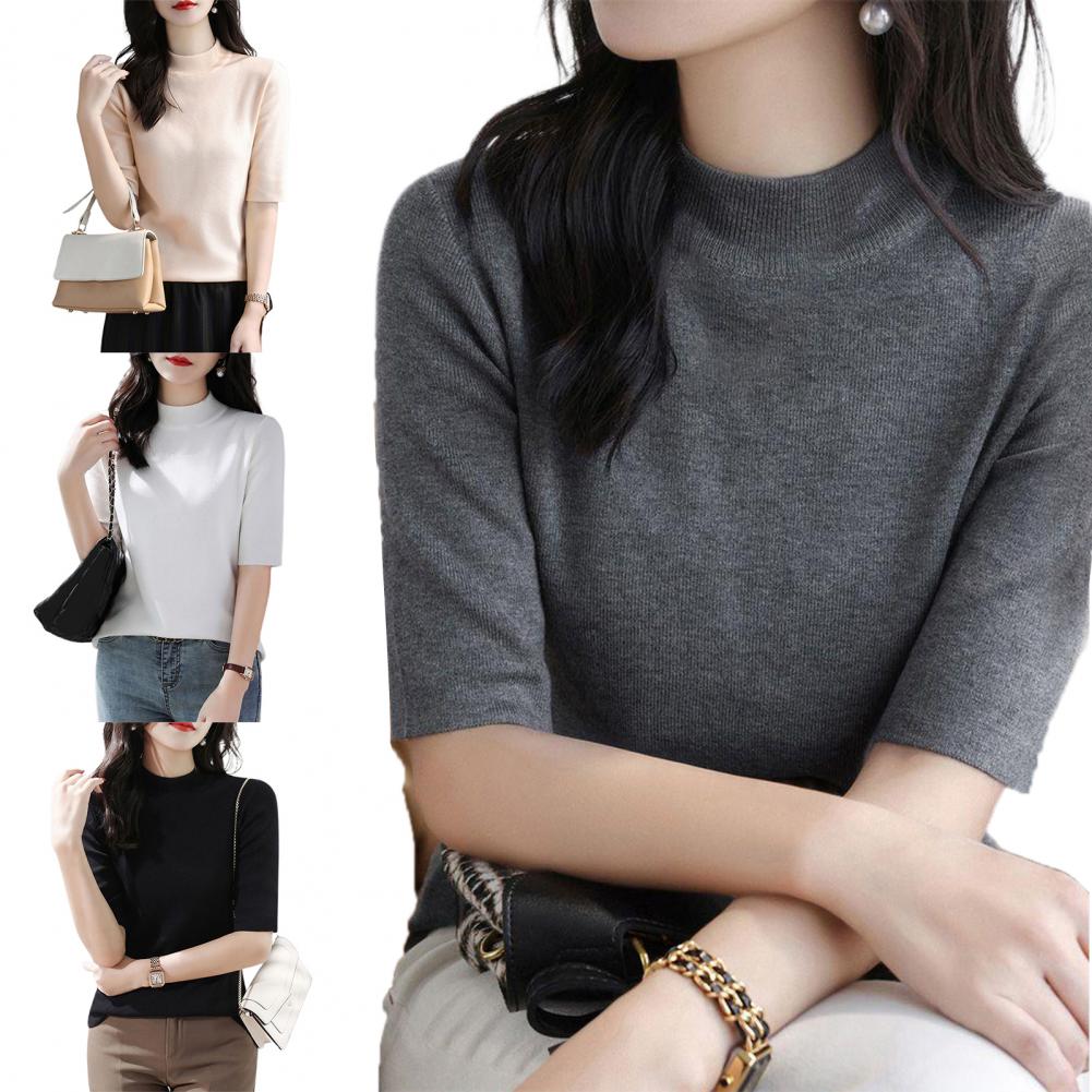 Summer Knitted Sweater Short S - Korean Street Fashion Female ulasan dan harga