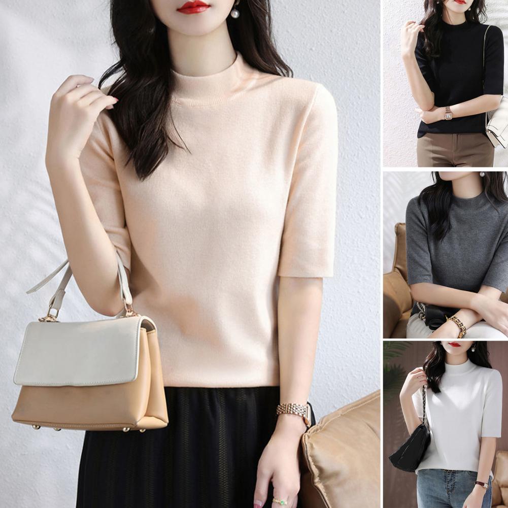 Summer Knitted Sweater Short S - Korean Street Fashion Female ulasan dan harga