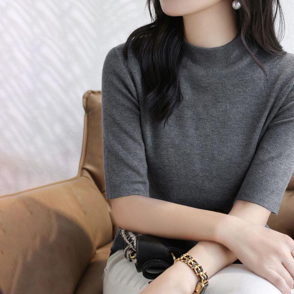 Summer Knitted Sweater Short S - Korean Street Fashion Female ulasan dan harga