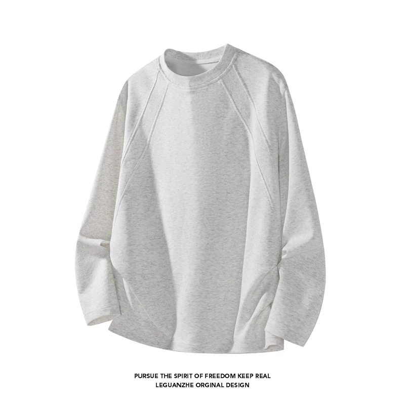 Men Fashion Raglan Seam Crew N - Street Fashion Styles ulasan dan harga