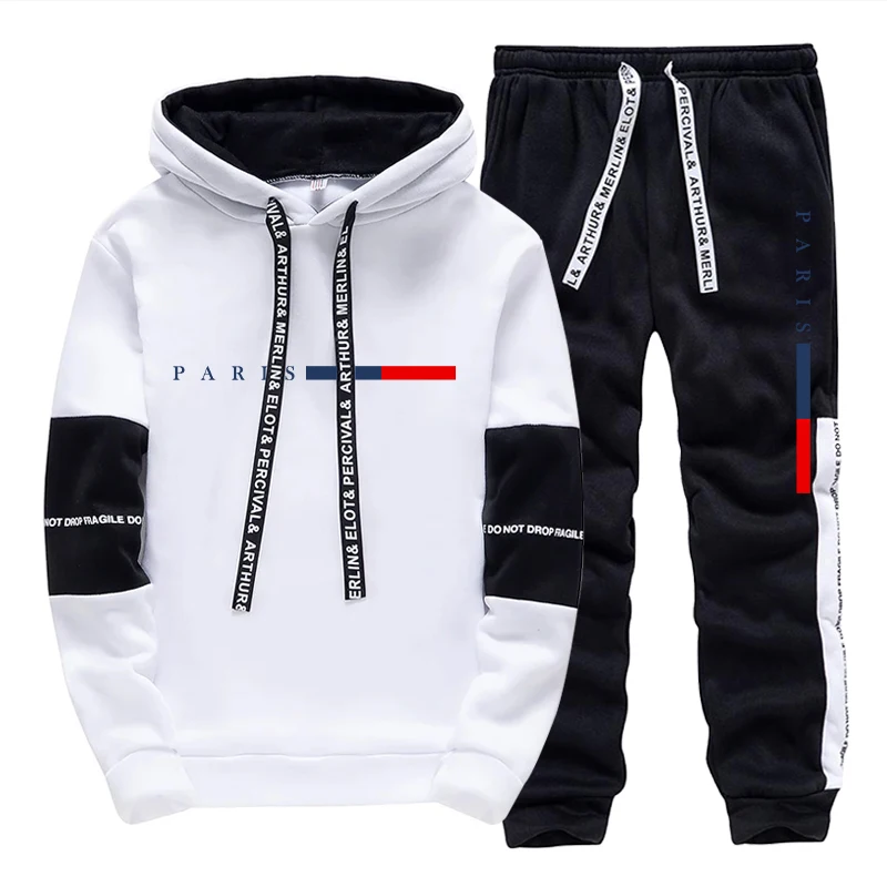 Men's Set/Hoodie/Pants Paris F - Street Fashion Male ulasan dan harga
