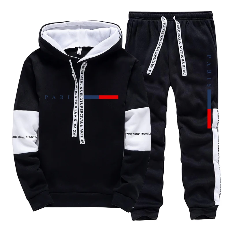 Men's Set/Hoodie/Pants Paris F - Street Fashion Male ulasan dan harga