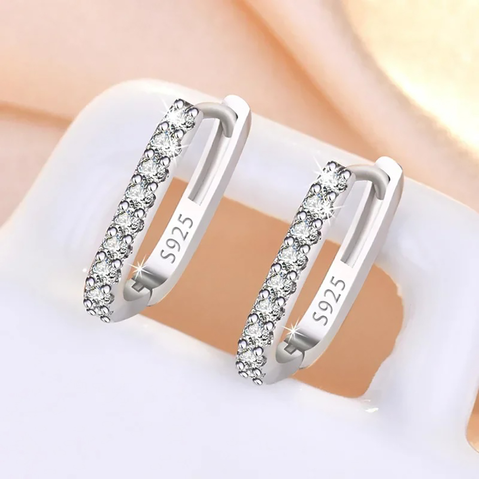 High-quality 925 Sterling Silv - Street Fashion Earrings ulasan dan harga